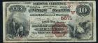 1882, $10 National Bank Note. The National Bank of Montana, Helena, Montana. VG10