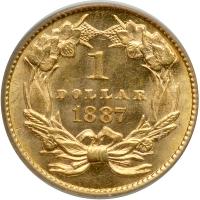 1887 $1 Gold Indian. PCGS MS64 - 2