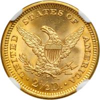 1907 $2.50 Liberty. NGC MS66 - 2