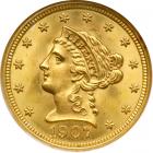 1907 $2.50 Liberty. NGC MS66