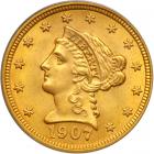 1907 $2.50 Liberty. PCGS MS66
