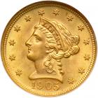 1905 $2.50 Liberty. NGC MS66