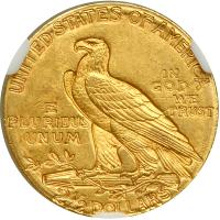 1910 $2.50 Indian. NGC MS63 - 2