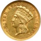 1854 $3 Gold. NGC AU58