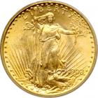 1908 $20 St. Gaudens. No motto. PCGS MS65