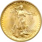 1908 $20 St. Gaudens. No motto. PCGS MS65