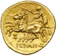 Sicily, Syracuse. Hieron II, 275-215 BC. Gold Drachm (4.24 g) - 2