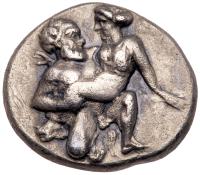 Islands off Thrace, Thasos, c. 410 BC. AR Drachm (3.35 g)