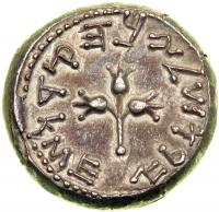 The Jewish War, 66-70 CE. AR Shekel (13.51 g) dated year 2 (67/8 CE). AEF - 2