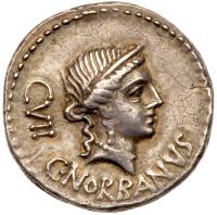 C. Norbanus, moneyer. AR Denarius minted at Rome, c. 83 BC