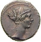 T. Carisius, moneyer. AR Denarius minted at Rome, c. 46 BC. EF