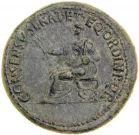 Augustus, 27 BC-AD 14. AE Dupondius minted at Rome under Caligula, AD 37-41. EF - 2