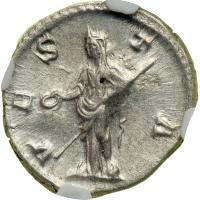 Julia Mamaea, mother of Severus Alexander, AD 222-235. AR Denarius minted at Rome - 2