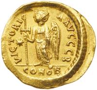 Justin I, 518-527. Gold Solidus (4.43 g) minted at Constantinople - 2