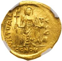 Phocas, 602-610. Gold Solidus (4.32 g) minted at Constantinople - 2