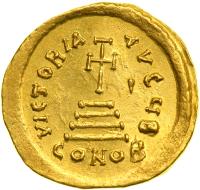 Heraclius, 610-641. Gold Solidus (4.45 g) minted at Constantinople. EF - 2