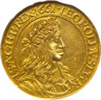 0486- Austria. 5 Ducats, 1661 (Vienna)