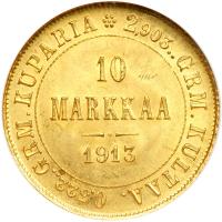 Finland. 10 Markkaa, 1913-S. NGC MS65 - 2