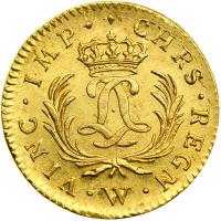 France. 1 Louis D'or, 1724-W (Lille). NGC AU58 - 2