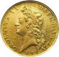 Great Britain. 5 Guineas, 1729-E.I.C. George II, (1727-1760).