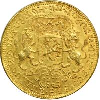 Netherlands East Indies (Borneo). Imitative Double Ducatoon Struck in Gold, 1651 (Holland). EF - 2