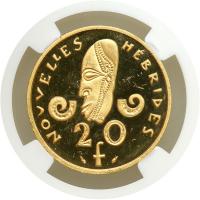 New Hebrides. Piefort 20 Francs, 1979. NGC PF63 - 2