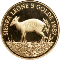 Sierra Leone. 5 Golde, 1987. NGC PF69 - 2