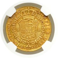 Spain. 4 Escudos, 1788-M (Madrid). NGC AU50 - 2