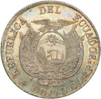 Ecuador - Republic. 8 Reales, 1846-GJ (Quito). NGC MS64 - 2