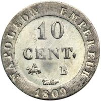 France. 10 Centimes, 1809-B (Rouen). NGC MS65 - 2