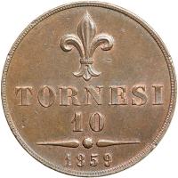 Italian States - Naples. 10 Tornesi, 1859. NGC MS63 - 2