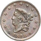 1818 Coronet Head Cent. PCGS MS64