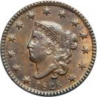 1828 N-10 R1. Small Date. Repunched 18.. PCGS MS63