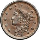 1838 Coronet Head Cent. PCGS MS63