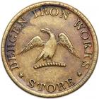 1840 Hard Times Token Low-142 Rulau HT-205 R2 Brass. EF40