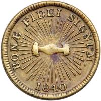1840 Hard Times Token Low-142 Rulau HT-205 R2 Brass. EF40 - 2