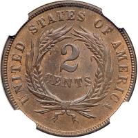 1865 2&cent;. NGC MS65 - 2