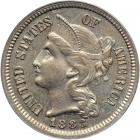 1883 Nickel Three Cents. PCGS PF58