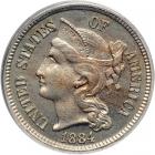 1884 Nickel Three Cents. PCGS PF64