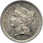 1889 Nickel Three Cents. PCGS PF64