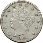 1886 5&cent; Liberty. VF35