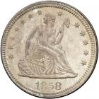 1858 Liberty Seated Quarter Dollar