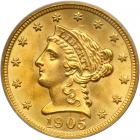 1905 $2.50 Liberty. PCGS MS66