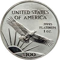 1997. Platinum $100.00 1 oz. - 2