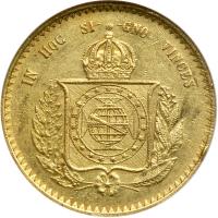 Brazil. 20,000 Reis, 1851. NGC AU50 - 2