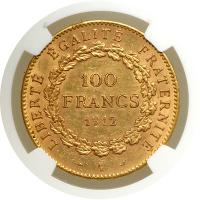 France. 100 Francs, 1912-A. NGC AU55 - 2