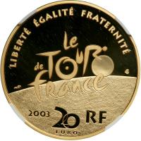 France. 20 Euro, 2003. NGC PF70 - 2