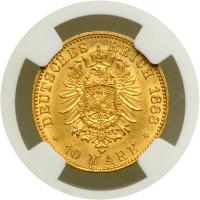 German States - Prussia. 10 Marks, 1888-A. NGC MS63 - 2