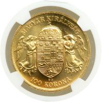 Hungary. 100 Korona, 1908-KB. NGC MS67 - 2