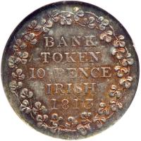 Ireland. 10 Pence, 1813. NGC MS63 - 2